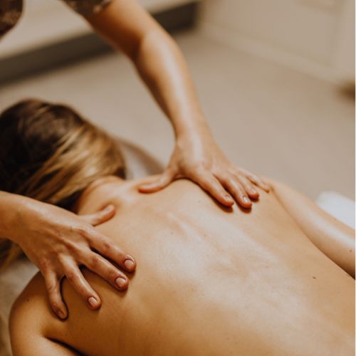 Hot Stone Massage Setup at Thai Head Spa in Santan Valley, Arizona